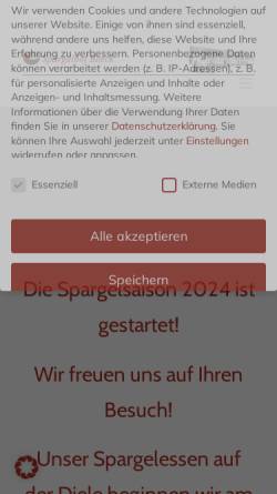 Vorschau der mobilen Webseite spargelhof-beeck.de, Spargelhof Beeck