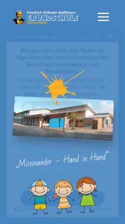 Vorschau der mobilen Webseite grundschule-hamm.de, Friedrich-Wilhelm-Raiffeisen-Grundschule