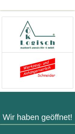 Vorschau der mobilen Webseite www.oeko-bau-gmbh.de, Ökologisch Die Bau Gmbh