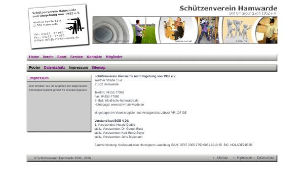 Vorschau von www.schv-hamwarde.de, Schützenverein Hamwarde und Umgebung von 1952 e. V.