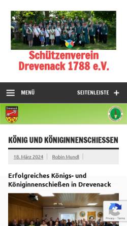 Vorschau der mobilen Webseite www.svdrevenack1788.de, Schützenverein Drevenack 1788 e.V.