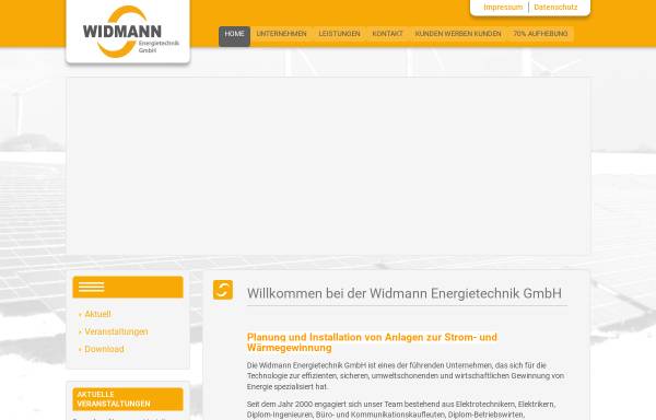 Vorschau von www.widmann-solartechnik.de, Widmann Solartechnik