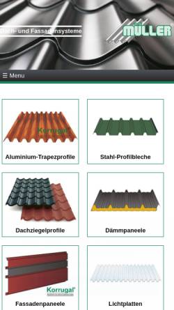 Vorschau der mobilen Webseite www.mueller-alu.de, Müller Aluminium-Handel GmbH