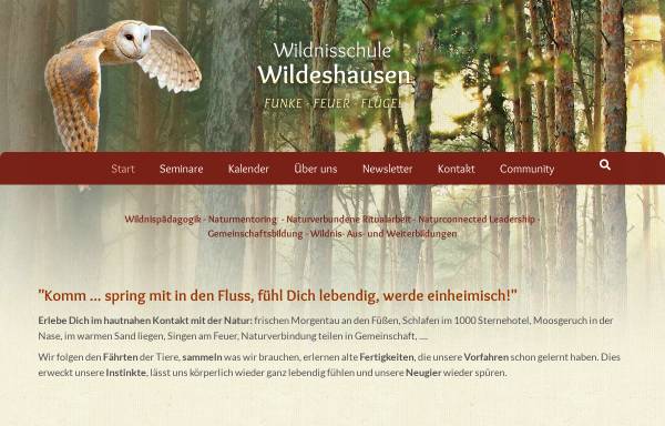 Vorschau von www.wildnisschule.de, Wildnisschule Wildeshausen