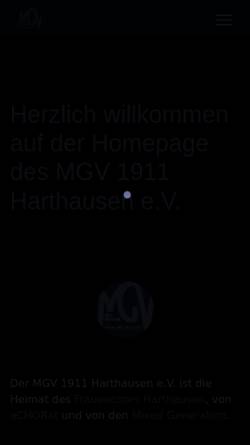 Vorschau der mobilen Webseite www.mgv-harthausen.de, MGV 1911 Harthausen