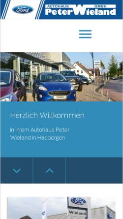 Vorschau der mobilen Webseite www.autohaus-wieland.de, Autohaus Peter Wieland GmbH