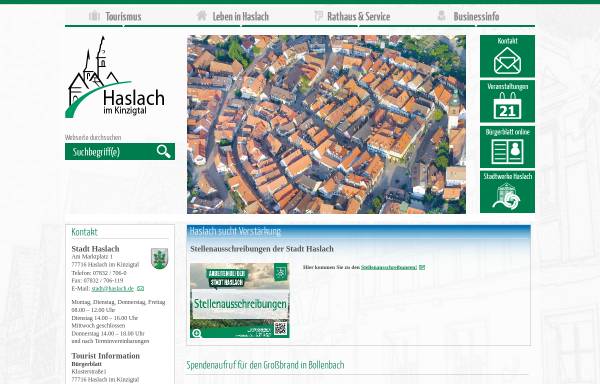 Vorschau von www.haslach.de, Haslach
