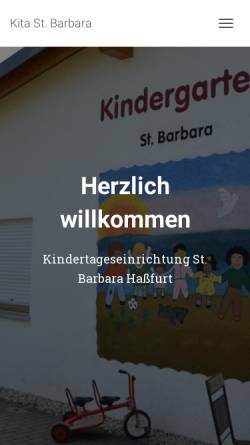 Vorschau der mobilen Webseite www.kindergarten-st-barbara.de, Kindergarten St. Barbara