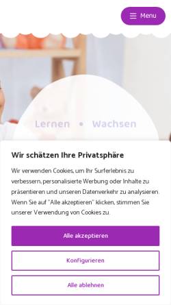 Vorschau der mobilen Webseite www.kiga-sylbach.de, Kindergarten Sylbach