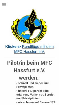 Vorschau der mobilen Webseite www.mfc-hassfurt.eu, Motorflugclub Hassfurt
