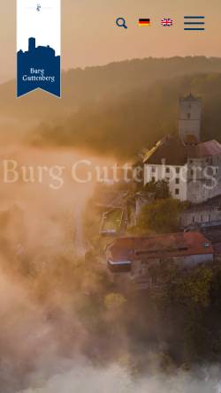 Vorschau der mobilen Webseite burg-guttenberg.de, Burg Guttenberg