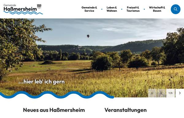 Vorschau von www.hassmersheim.de, Gemeinde Haßmersheim