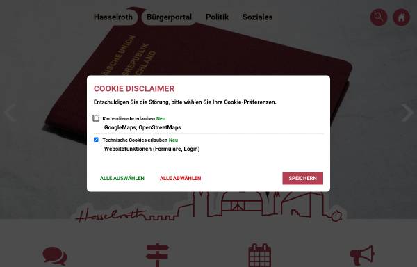 Vorschau von www.hasselroth.de, Gemeinde Hasselroth