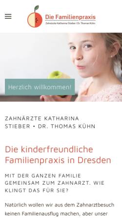 Vorschau der mobilen Webseite www.zahnarzt-dr-kuehn.de, Dr. Thomas Kühn (Leubnitz)