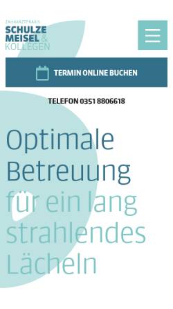 Vorschau der mobilen Webseite zahnarztpraxis-dresden.de, Zahnarztpraxis Thomas Schulze (Klotzsche)