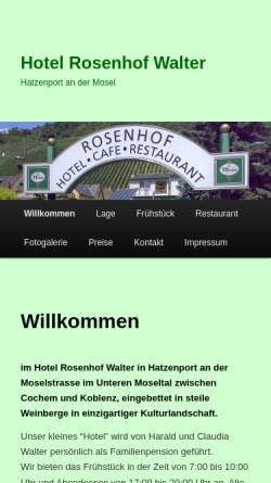 Vorschau der mobilen Webseite www.hotel-rosenhof-walter.de, Hotel Rosenhof Walter