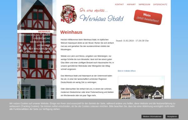 Vorschau von www.weinhaus-ibald.de, Weinhaus A. H. Ibald