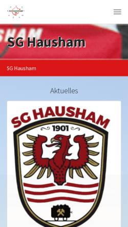 Vorschau der mobilen Webseite www.sg-hausham.de, SG Hausham 01 e.V.
