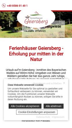Vorschau der mobilen Webseite www.ferienwohnung-geiersberg.de, Ferienwohnung Geiersberg