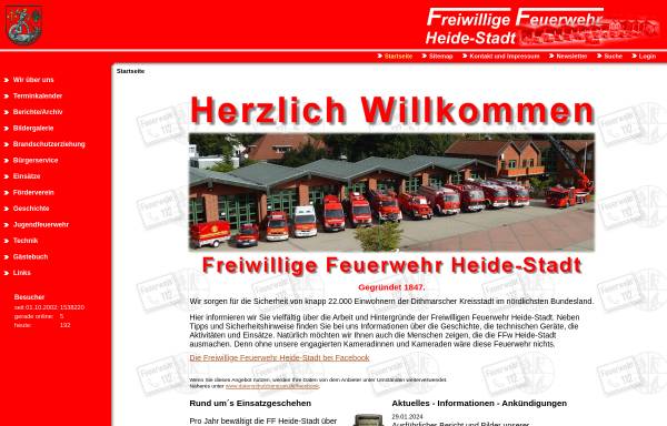 Vorschau von www.feuerwehr-heide.de, Freiwillige Feuerwehr Heide