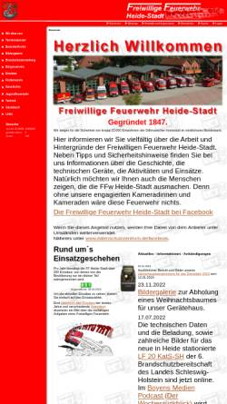 Vorschau der mobilen Webseite www.feuerwehr-heide.de, Freiwillige Feuerwehr Heide