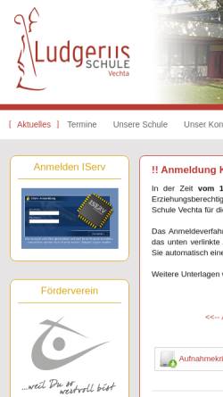 Vorschau der mobilen Webseite www.ludgerus-schule-vechta.de, Ludgerusschule