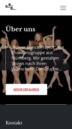 Vorschau der mobilen Webseite www.power-dance-project.de, Power Dance Project