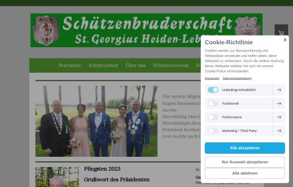 Vorschau von www.heiden-leblich.de, Schützenbruderschaft St. Georgius Heiden-Leblich