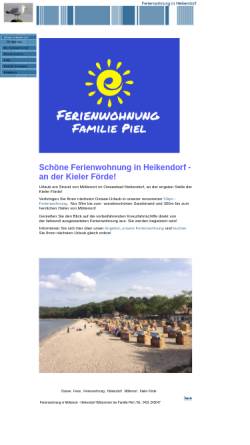 Vorschau der mobilen Webseite www.urlaub-in-heikendorf.de, Ferienwohnung Familie Piel