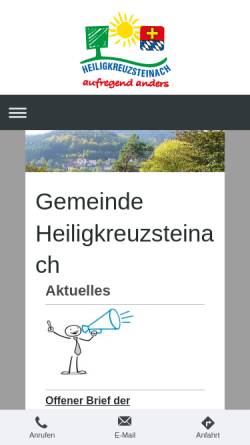 Vorschau der mobilen Webseite www.heiligkreuzsteinach.de, Heiligkreuzsteinach