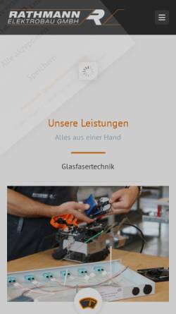 Vorschau der mobilen Webseite www.rathmann.de, Rathmann Elektrobau GmbH