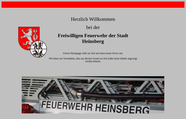 Vorschau von www.feuerwehr-heinsberg.de, Freiwillige Feuerwehr Heinsberg