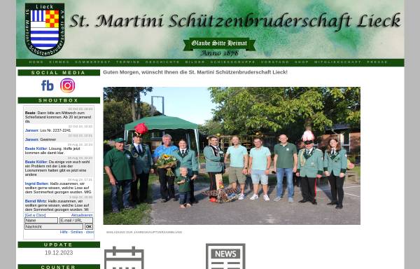 Vorschau von www.schuetzen-lieck.com, Sankt Martini Schützenbruderschaft Lieck e.V.