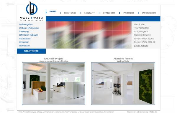 Vorschau von www.walz-walz.de, Architekten Walz & Walz