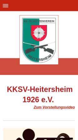Vorschau der mobilen Webseite www.kksv-heitersheim.de, KKSV Heitersheim