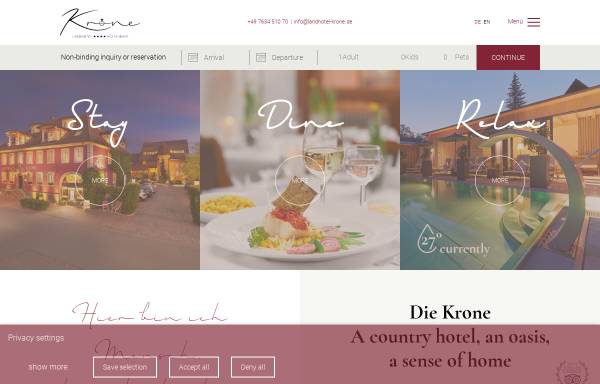 Vorschau von www.landhotel-krone.de, Landhotel Krone