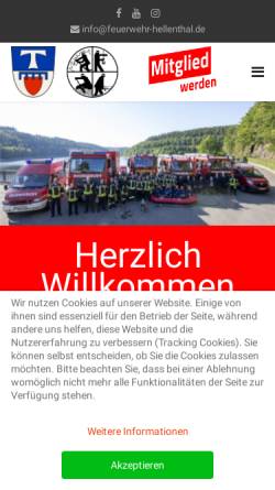 Vorschau der mobilen Webseite www.feuerwehr-hellenthal.de, Feuerwehr-Hellenthal