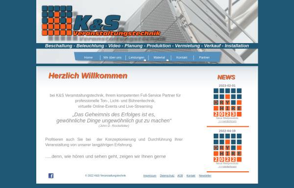 Vorschau von www.krohn-und-schumacher.de, K&S audio-video-licht Krohn und Schumacher GbR