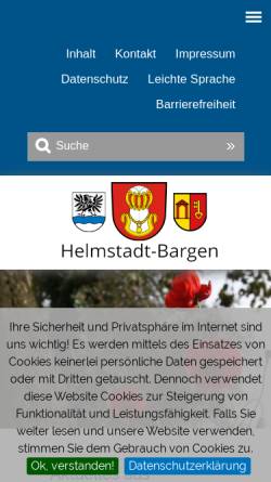 Vorschau der mobilen Webseite www.helmstadt-bargen.de, Helmstadt-Bargen