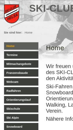 Vorschau der mobilen Webseite www.skiclub-helsa.de, Skiclub Helsa