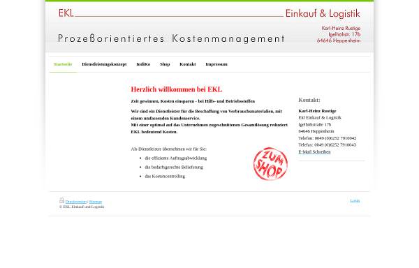 Vorschau von www.ekl-einkauf-logistik.de, EKL Einkauf & Logistik GmbH