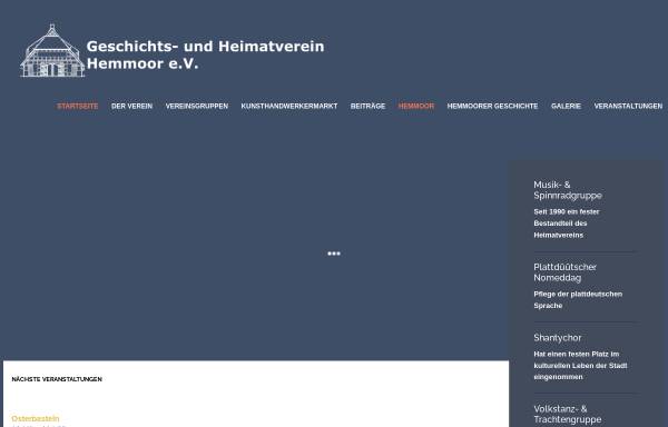 Vorschau von www.heimatverein-hemmoor.de, Geschichts- und Heimatverein Hemmoor e.V.