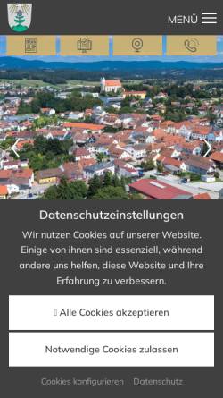 Vorschau der mobilen Webseite www.hengersberg.de, Markt Hengersberg