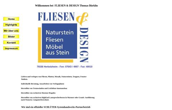 Vorschau von www.fliesen-buerklin.de, Fliesen & Design Thomas Bürklin