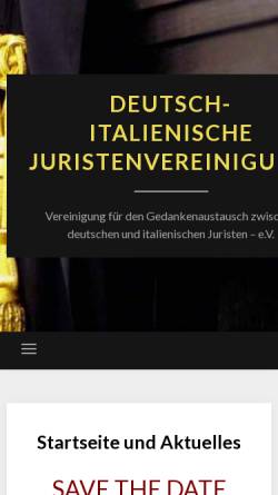 Vorschau der mobilen Webseite www.dijv.org, Vereinigung für den Gedankenaustausch zwischen deutschen und italienischen Juristen e.V.