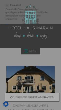 Vorschau der mobilen Webseite hausmarvin.de, Haus Marvin, Herresbach-Döttingen