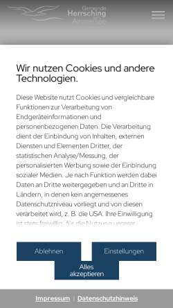 Vorschau der mobilen Webseite www.herrsching.de, Herrsching am Ammersee