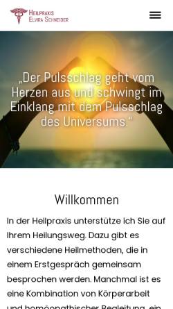 Vorschau der mobilen Webseite www.heilpraxis-schneider.de, Schneider, Paripurna
