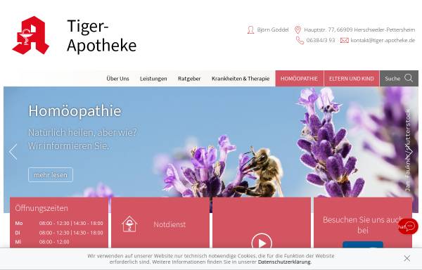 Vorschau von www.tiger-apotheke.de, Tiger Apotheke