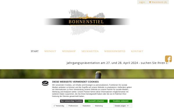 Vorschau von www.weingut-bohnenstiel.de, Weingut Bohnenstiel